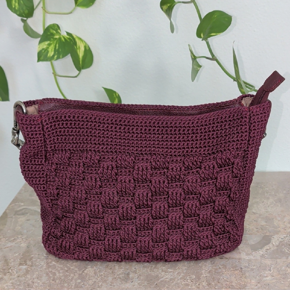 The Sak Burgundy Woven Handbag